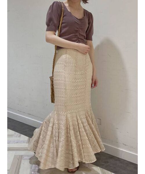 dazzlin(ダズリン)の「ハートマークギャザーニットトップス(ニット/セーター・レディース・ベージュ/ブラウン/オフホワイト/ブルー・FREE)」の22枚目の写真