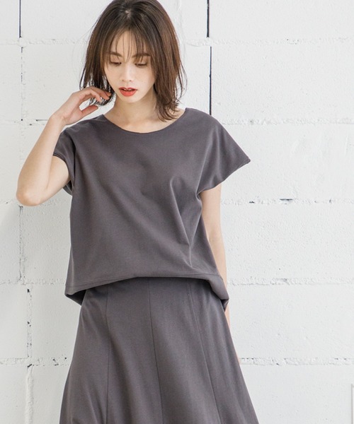 Emma Taylor（エマテイラー）の「カットソーイージーセットアップ（ワンピース・レディース・ベージュ/チャコールグレー/ピンク系その他・FREE）」の10枚目の写真