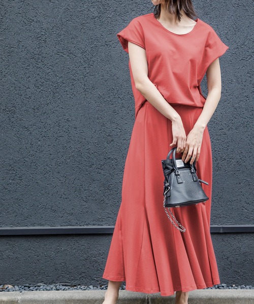 Emma Taylor（エマテイラー）の「カットソーイージーセットアップ（ワンピース・レディース・ベージュ/チャコールグレー/ピンク系その他・FREE）」の19枚目の写真