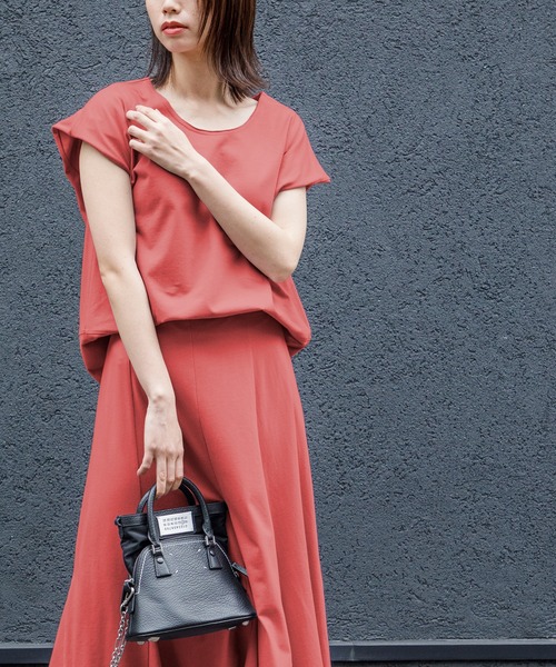 Emma Taylor（エマテイラー）の「カットソーイージーセットアップ（ワンピース・レディース・ベージュ/チャコールグレー/ピンク系その他・FREE）」の14枚目の写真