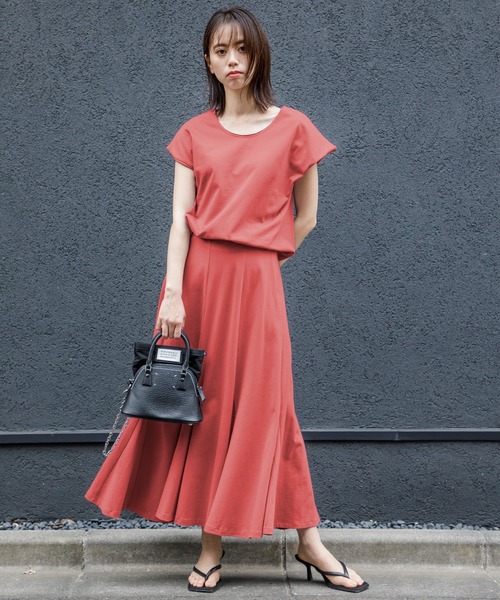 Emma Taylor（エマテイラー）の「カットソーイージーセットアップ（ワンピース・レディース・ベージュ/チャコールグレー/ピンク系その他・FREE）」の16枚目の写真