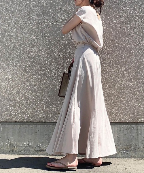 Emma Taylor（エマテイラー）の「カットソーイージーセットアップ（ワンピース・レディース・ベージュ/チャコールグレー/ピンク系その他・FREE）」の6枚目の写真