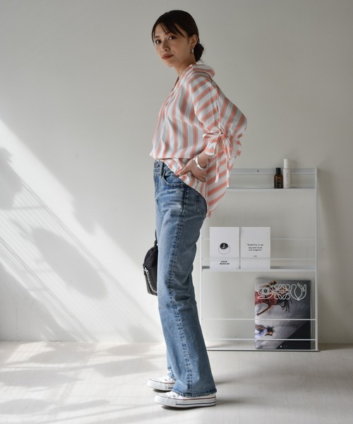 Cheri（シェリ）の「シフォンストライプVネックブラウス（シャツ/ブラウス・レディース・ブラック/ブルー/ピンク・FREE）」の20枚目の写真