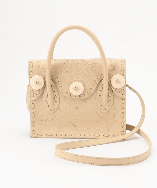 CARVING TRIBES（カービングトライブス）の「Mini Maestra（ショルダーバッグ・レディース・キナリ/ナチュラル/グレー・FREE）」の3枚目の写真