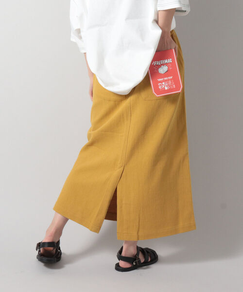 FREDY MAC（フレディーマック）の「【FREDYMAC SUNDAY TOOLS WEAR】シェフスカート（スカート・レディース・イエロー/アイボリー/インディゴブルー/パープル・MEDIUM）」の4枚目の写真