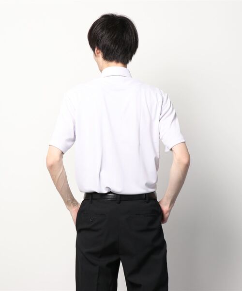 Perfect Suit FActory（パーフェクトスーツファクトリー）の「【抗菌/形態安定】ニット半袖ワイシャツ　ブルー/ピンク（ビジネスシャツ・メンズ・ピンク/ブルー・LL/M/S/L）」の8枚目の写真