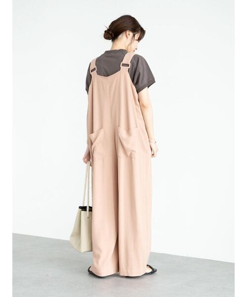 Sugar spoon（シュガースプーン）の「・SUGAR SPOON リネンワイドサロペットパンツ＊（サロペット/オーバーオール・レディース・チャコールグレー/ベージュ/グレー/ピンク・FREE）」の21枚目の写真