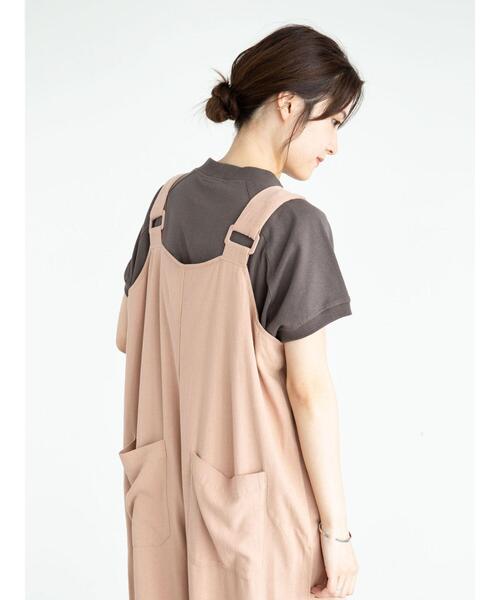 Sugar spoon（シュガースプーン）の「・SUGAR SPOON リネンワイドサロペットパンツ＊（サロペット/オーバーオール・レディース・チャコールグレー/ベージュ/グレー/ピンク・FREE）」の18枚目の写真