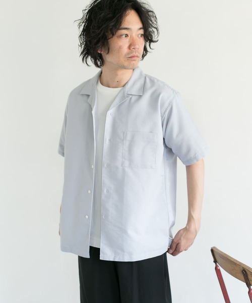 URBAN RESEARCH DOORS(アーバンリサーチドアーズ)の「ドライパナマオープンカラーシャツ(シャツ/ブラウス・メンズ・ライトブルー/ネイビー/ブラウン/ホワイト系その他・40/38)」の10枚目の写真