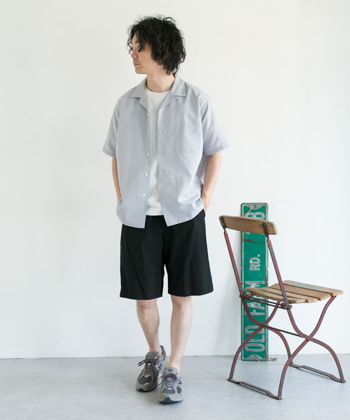 URBAN RESEARCH DOORS(アーバンリサーチドアーズ)の「ドライパナマオープンカラーシャツ(シャツ/ブラウス・メンズ・ライトブルー/ネイビー/ブラウン/ホワイト系その他・40/38)」の15枚目の写真