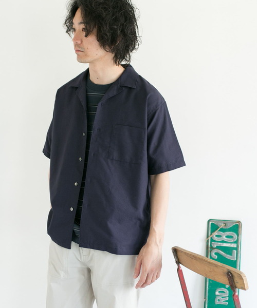 URBAN RESEARCH DOORS(アーバンリサーチドアーズ)の「ドライパナマオープンカラーシャツ(シャツ/ブラウス・メンズ・ライトブルー/ネイビー/ブラウン/ホワイト系その他・40/38)」の21枚目の写真