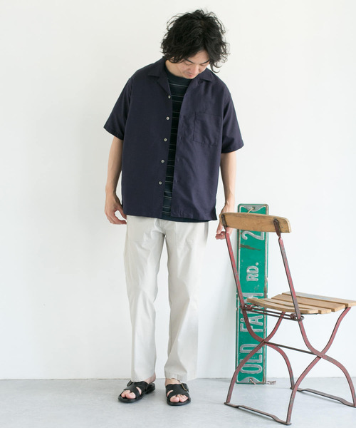 URBAN RESEARCH DOORS(アーバンリサーチドアーズ)の「ドライパナマオープンカラーシャツ(シャツ/ブラウス・メンズ・ライトブルー/ネイビー/ブラウン/ホワイト系その他・40/38)」の11枚目の写真