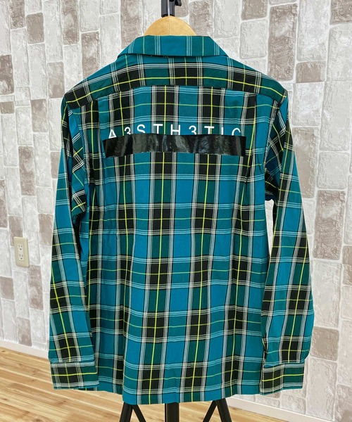 DIESEL（ディーゼル）の「ベルクロワッペン バックロゴチェックシャツ「S-TAKESHI」（シャツ/ブラウス・メンズ・オレンジ/グリーン・S/M/L/XL/XXL）」の4枚目の写真