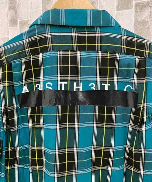 DIESEL（ディーゼル）の「ベルクロワッペン バックロゴチェックシャツ「S-TAKESHI」（シャツ/ブラウス・メンズ・オレンジ/グリーン・S/M/L/XL/XXL）」の5枚目の写真