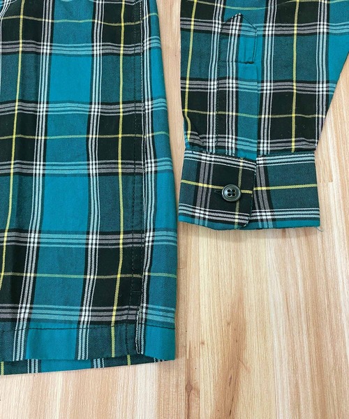 DIESEL（ディーゼル）の「ベルクロワッペン バックロゴチェックシャツ「S-TAKESHI」（シャツ/ブラウス・メンズ・オレンジ/グリーン・S/M/L/XL/XXL）」の8枚目の写真