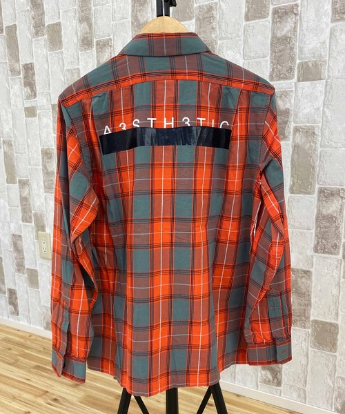 DIESEL（ディーゼル）の「ベルクロワッペン バックロゴチェックシャツ「S-TAKESHI」（シャツ/ブラウス・メンズ・オレンジ/グリーン・S/M/L/XL/XXL）」の12枚目の写真