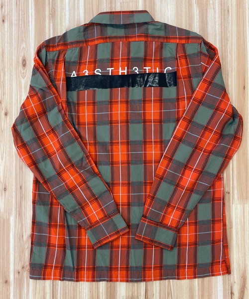 DIESEL（ディーゼル）の「ベルクロワッペン バックロゴチェックシャツ「S-TAKESHI」（シャツ/ブラウス・メンズ・オレンジ/グリーン・S/M/L/XL/XXL）」の15枚目の写真