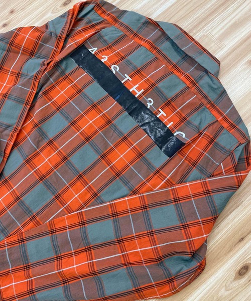 DIESEL（ディーゼル）の「ベルクロワッペン バックロゴチェックシャツ「S-TAKESHI」（シャツ/ブラウス・メンズ・オレンジ/グリーン・S/M/L/XL/XXL）」の16枚目の写真