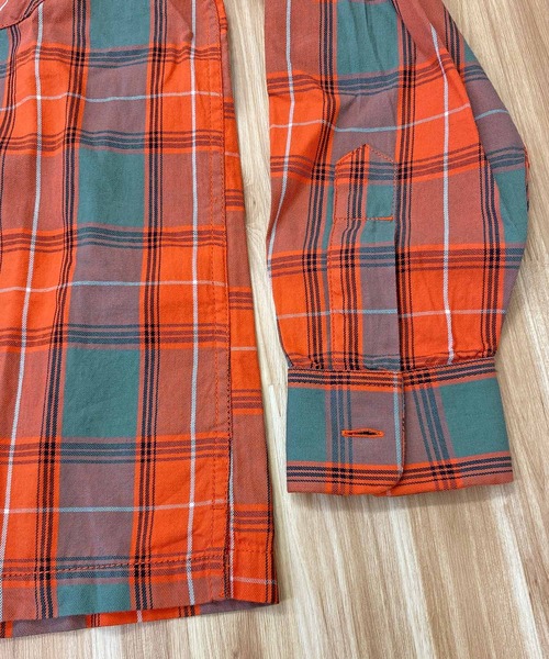 DIESEL（ディーゼル）の「ベルクロワッペン バックロゴチェックシャツ「S-TAKESHI」（シャツ/ブラウス・メンズ・オレンジ/グリーン・S/M/L/XL/XXL）」の17枚目の写真