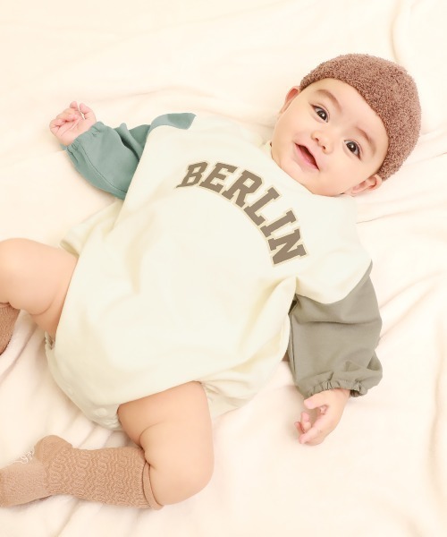 devirock（デビロック）の「バイカラー スウェットロンパース（ロンパース・キッズ・スミクロ/ブルー系その他/グレー系その他/ブルーグレー/モカ/その他7/その他6・80ｃｍ/70cm）」の6枚目の写真