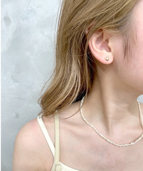 mystic（ミスティック）の「[Eau un bijou] petit heart (pierce)（ピアス（両耳用）・レディース・ゴールド/シルバー・ONE SIZE）」の2枚目の写真