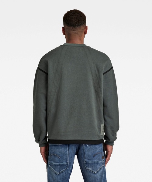 G-STAR（ジースター）の「TAPE MESH SWEATER/スウェット/ビッグシルエット（スウェット・メンズ・グレー系その他・SMALL/MEDIUM/LARGE/X-LARGE/X-SMALL）」の9枚目の写真