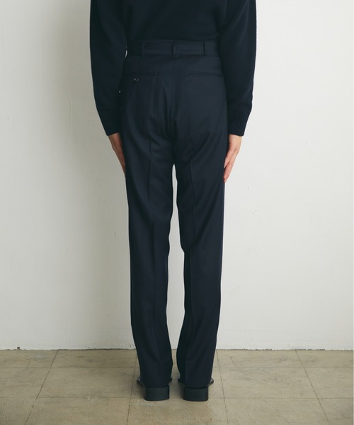 Apartment Three（アパートメントスリー）の「Apartment Three - High-waisted Wide-leg Trousers（スラックス・メンズ・ネイビー/グレー・1/2）」の3枚目の写真
