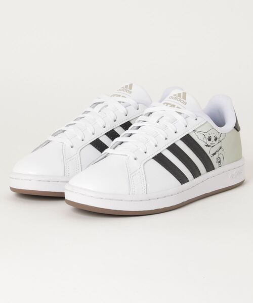 adidas（アディダス）の「グランドコート [Grand Court] アディダス（スニーカー・メンズ・ホワイト系その他/ホワイト×ブラック/チャコールグレー・27.0cm/25.5cm/28.5cm/29.0cm/24.5cm/26.5cm/27.5cm/26.0cm/28.0cm/25.0cm/23.5cm/24.0cm/22.5cm/23.0cm）」の14枚目の写真