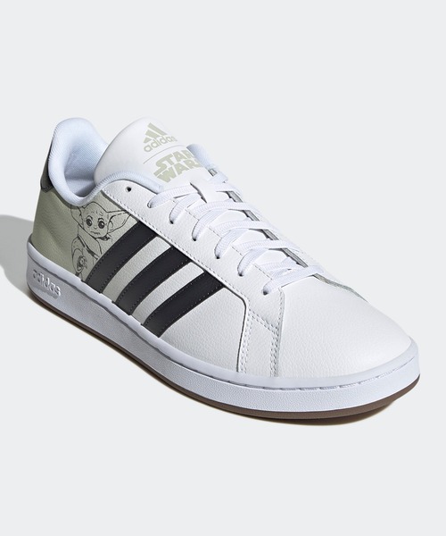 adidas（アディダス）の「グランドコート [Grand Court] アディダス（スニーカー・メンズ・ホワイト系その他/ホワイト×ブラック/チャコールグレー・27.0cm/25.5cm/28.5cm/29.0cm/24.5cm/26.5cm/27.5cm/26.0cm/28.0cm/25.0cm/23.5cm/24.0cm/22.5cm/23.0cm）」の13枚目の写真