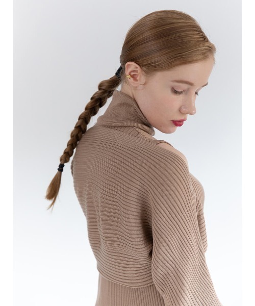 Ayla（アイラ）の「arm knit set onepiece（ワンピース・レディース・ブラック/ベージュ・FREE）」の3枚目の写真