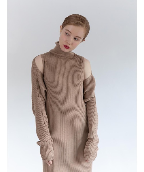 Ayla（アイラ）の「arm knit set onepiece（ワンピース・レディース・ブラック/ベージュ・FREE）」の13枚目の写真