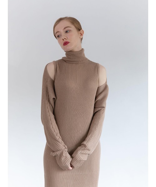 Ayla（アイラ）の「arm knit set onepiece（ワンピース・レディース・ブラック/ベージュ・FREE）」の7枚目の写真