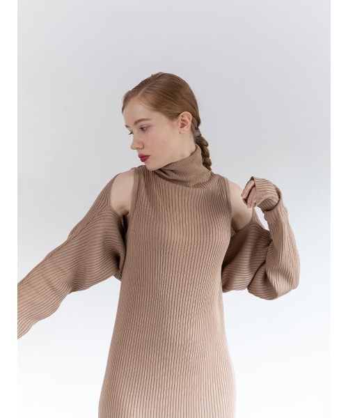 Ayla（アイラ）の「arm knit set onepiece（ワンピース・レディース・ブラック/ベージュ・FREE）」の16枚目の写真