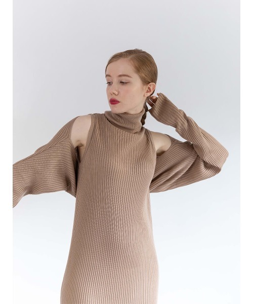 Ayla（アイラ）の「arm knit set onepiece（ワンピース・レディース・ブラック/ベージュ・FREE）」の10枚目の写真