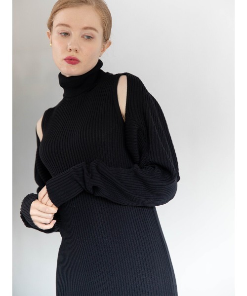 Ayla（アイラ）の「arm knit set onepiece（ワンピース・レディース・ブラック/ベージュ・FREE）」の14枚目の写真