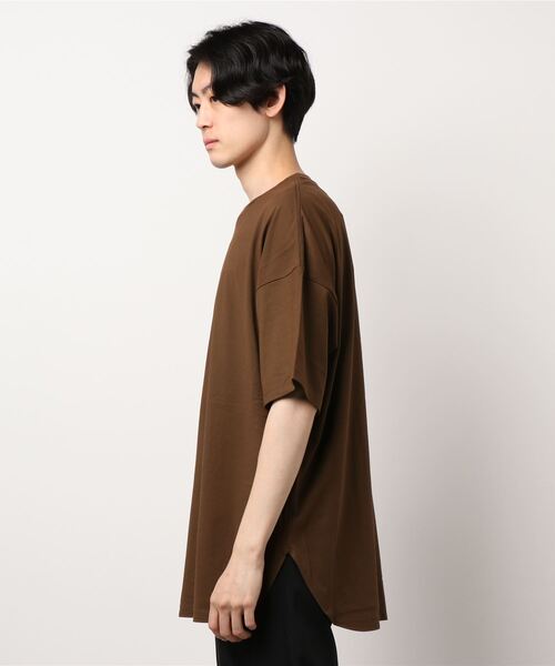 ADAM ET ROPE'（アダムエロペ）の「ハイツイストハーフスリーブC/N（Tシャツ/カットソー・メンズ・ホワイト/ブラウン/ネイビー・S/M/L）」の18枚目の写真