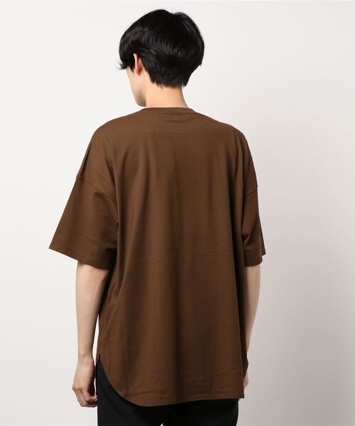 ADAM ET ROPE'（アダムエロペ）の「ハイツイストハーフスリーブC/N（Tシャツ/カットソー・メンズ・ホワイト/ブラウン/ネイビー・S/M/L）」の19枚目の写真