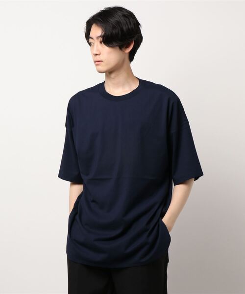 ADAM ET ROPE'（アダムエロペ）の「ハイツイストハーフスリーブC/N（Tシャツ/カットソー・メンズ・ホワイト/ブラウン/ネイビー・S/M/L）」の16枚目の写真