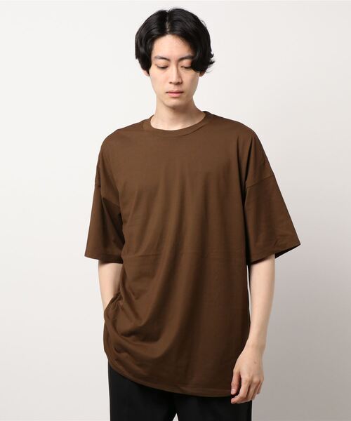 ADAM ET ROPE'（アダムエロペ）の「ハイツイストハーフスリーブC/N（Tシャツ/カットソー・メンズ・ホワイト/ブラウン/ネイビー・S/M/L）」の17枚目の写真