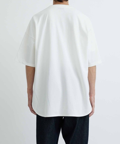 ADAM ET ROPE'（アダムエロペ）の「ハイツイストハーフスリーブC/N（Tシャツ/カットソー・メンズ・ホワイト/ブラウン/ネイビー・S/M/L）」の5枚目の写真