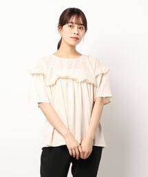 Samansa Mos2 | オーバーレースフリルカットソー(Tシャツ/カットソー)