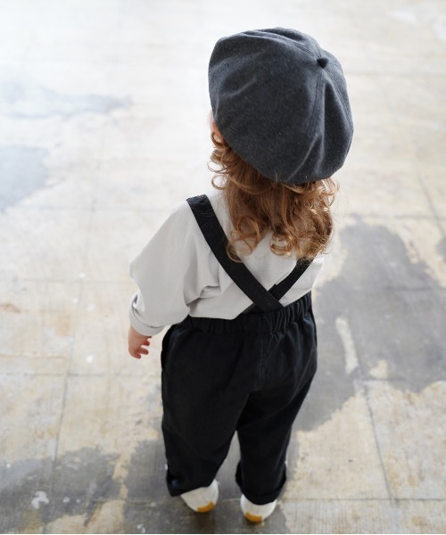 quoti use fith（クゥオティ　ユース　フィス）の「ドットパッチワークジャガード サロペット（サロペット/オーバーオール・キッズ・チャコールグレー/ベージュ・130/90/100/110/80/120）」の7枚目の写真