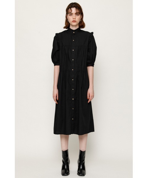 SLY（スライ）の「FRILL SHOULDER LONG OP フリルショルダーワング ワンピース（ワンピース・レディース・ホワイト/ブラウン/ブラック・1/2）」の11枚目の写真