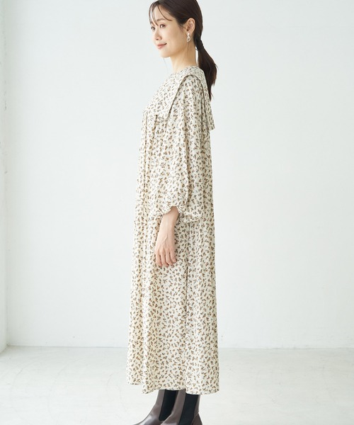 ROPE' PICNIC（ロペピクニック）の「セーラーカラー付ワンピース（ワンピース・レディース・ブラック/ホワイト・38）」の4枚目の写真