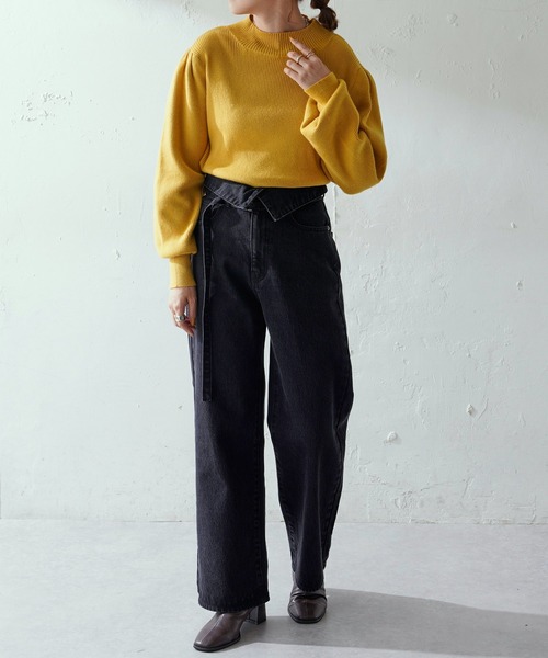 DISCOAT（ディスコート）の「マルチボーダーハイネックプルオーバー（ニット/セーター・レディース・パープル/イエロー/ブルー/グリーン/グリーン系その他・FREE）」の11枚目の写真