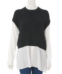 fifth | 布帛ドッキングニット(ニット/セーター)