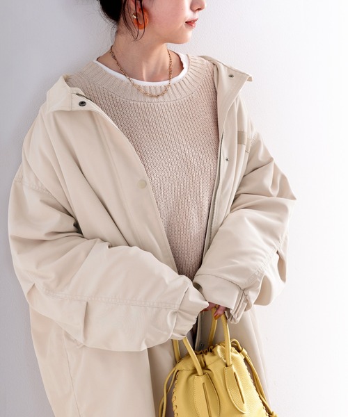 classicalelf（クラシカルエルフ）の「3WAYで使える優秀アイテム！キルトライナー付きモッズコート（モッズコート・レディース・ブラック/カーキ/アイボリー・X-LARGE/LARGE/MEDIUM）」の22枚目の写真