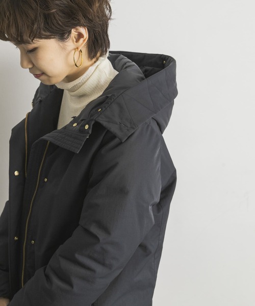 人気 アーバンリサーチ エコペルファーダウンコート ミドル丈 ネイビー 38 美品 アーバンリサーチ エコペルファーダウンコート ミドル丈 ネイビー