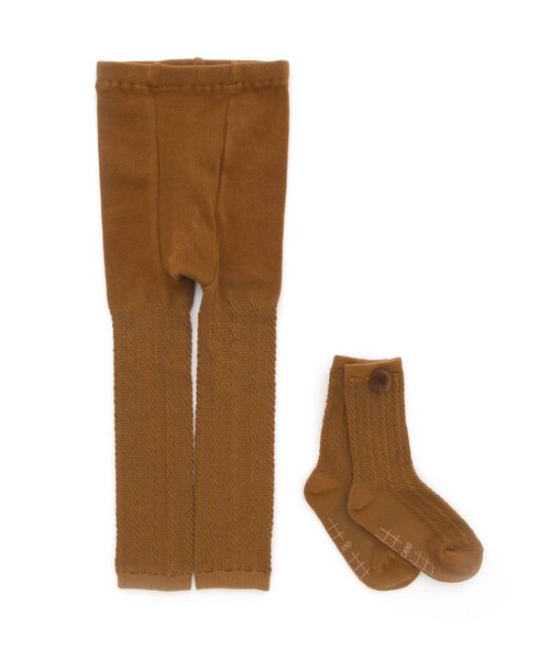 Ampersand（アンパサンド）の「ソックス&レギンスセット（レギンス/スパッツ・キッズ・アイボリー/チャコール/ベージュ/ブラウン/ピンク・100/120/140/110/80/90）」の10枚目の写真