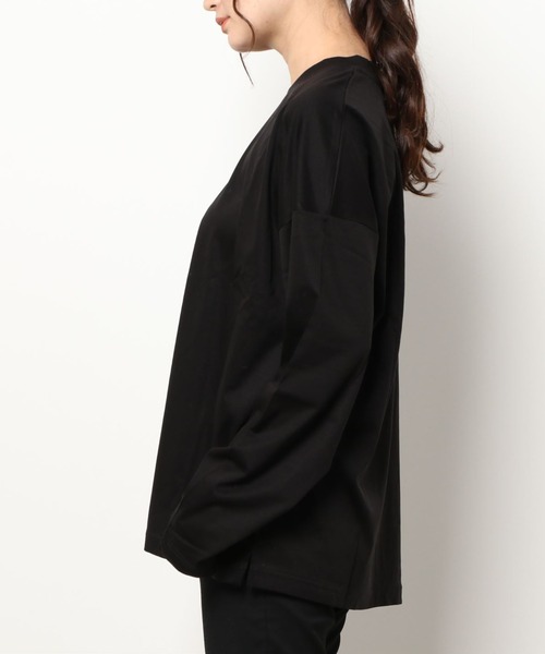 A4A(エーフォーエー)の「A4A/エーフォーエー/モダンシルケットロングスリーブTシャツ(Tシャツ/カットソー・レディース・ブラック/グレー/ホワイト/チャコール・FREE)」の7枚目の写真